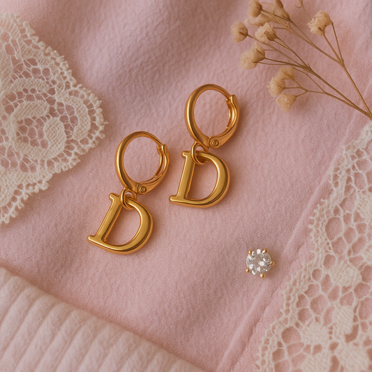 D Letter Earring