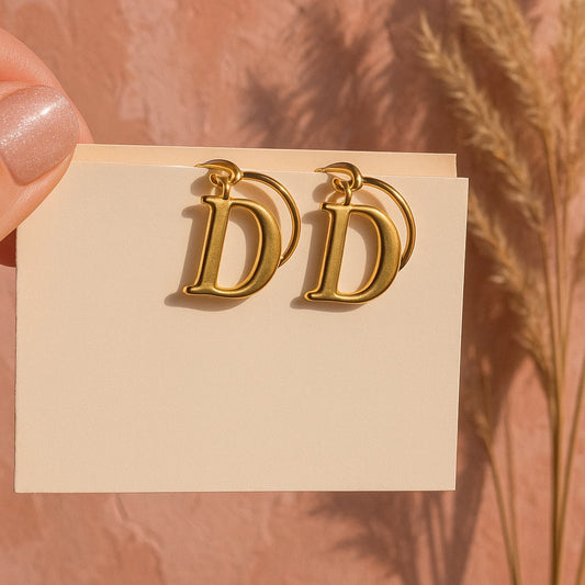 D Letter Earring